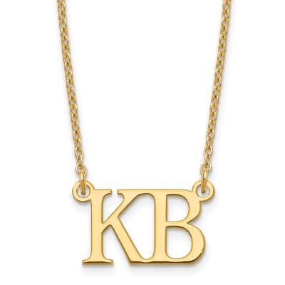 Large 2 Initial Necklace Sterling Silver Gold-plated XNA1248GP, MPN: XNA1248GP,