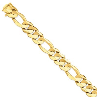 16mm Fancy Heavy Figaro Link Chain 8.25 Inch 14k Gold LK322-8.25, MPN: LK322-8.25, 886774404707