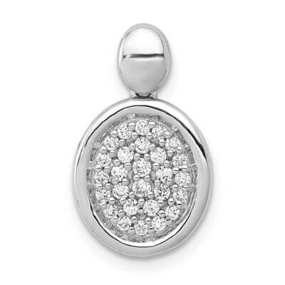 1/4Ct. Diamond Fancy Oval Pendant 14k White Gold PM4010-025-WA, MPN: PM4010-025-WA, 883957295633