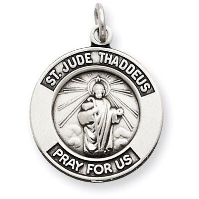 Saint Jude Thaddeus Medal Sterling Silver QC5688, MPN: QC5688, 886774110684
