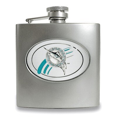 Florida Marlins Stainless Steel 6oz Hip Flask GC970, MPN: GC970, 89006607352