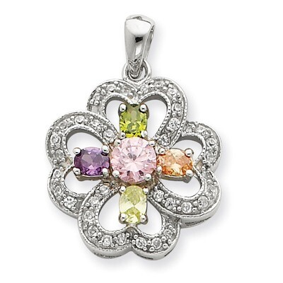 CZ Pendant Sterling Silver QP1087