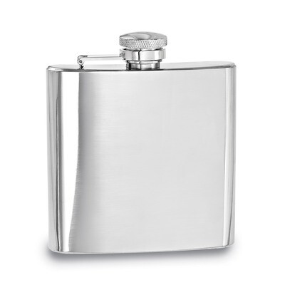 Polished Stainless Steel 6Oz Square Flask GP2717, MPN: GP2717, 788089043650