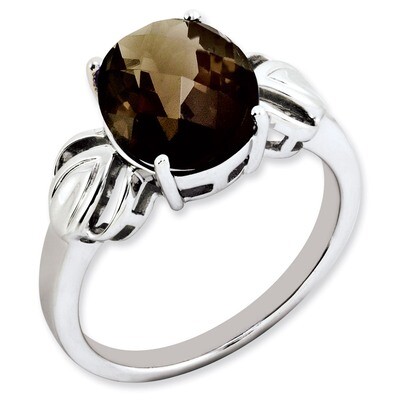 Smoky Quartz Ring Sterling Silver QR3197SQ, MPN: QR3197SQ, 886774191195