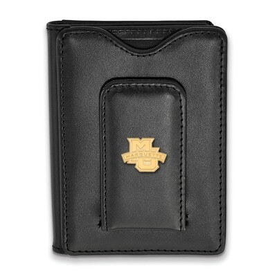 Marquette University Black Leather Wallet Gold-plated Sterling Silver GP005MAR-W1, MPN: GP005MAR-W1…