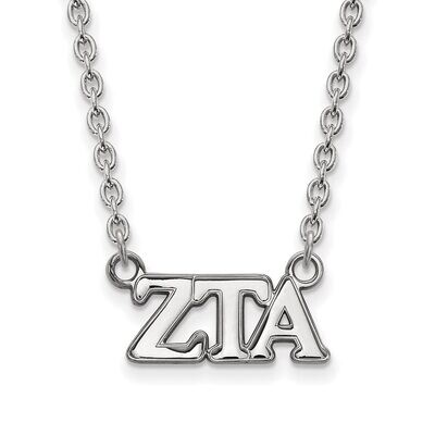 Zeta Tau Alpha Medium Pendant with 18 Inch Chain Sterling Silver SS007ZTA-18, MPN: SS007ZTA-18, 886…