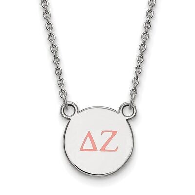 Delta Zeta Extra Small Enameled Pendant with 18 Inch Chain Sterling Silver SS027DZ-18, MPN: SS027DZ…