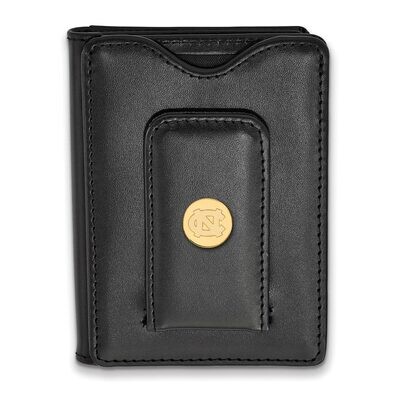 University of North Carolina Black Leather Wallet Gold-plated Silver on Leather GP012UNC-W1, MPN: G…