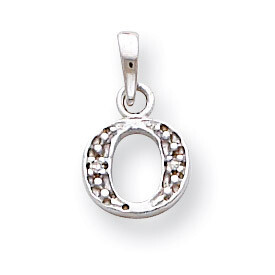 Polished .01ct Diamond Initial O Charm 14k White Gold YC251O, MPN: YC251O, 883957323732