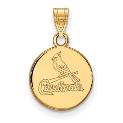 Saint Louis Cardinals Small Disc Pendant Gold-plated Silver GP035CRD, MPN: GP035CRD, 886774937236