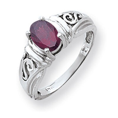 Rhodolite Garnet Ring 14k white Gold 7x5mm Oval Y4686RG, MPN: Y4686RG, 883957591834