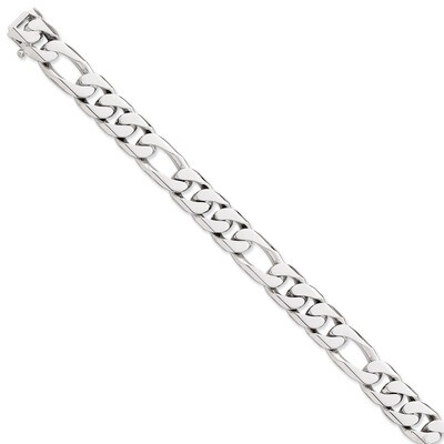 11.0mm Figaro Link Chain 22 Inch 14k White Gold WLK110-22, MPN: WLK110-22, 191101655043