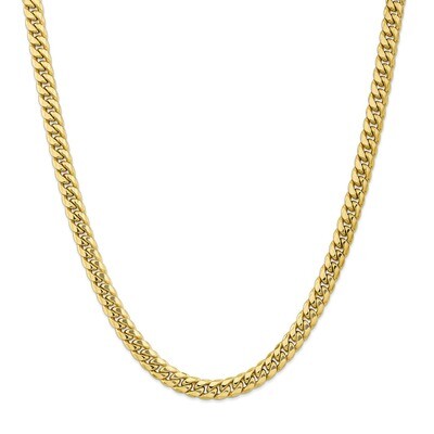 26 Inch 7.3 mm Miami Cuban Chain 10k Gold 10BC156-26, MPN: 10BC156-26, 191101439889
