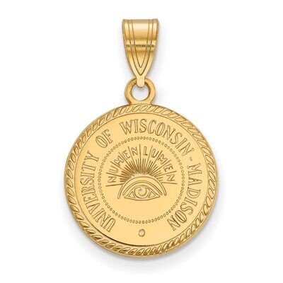 University of Wisconsin Medium Crest Pendant Gold-plated Silver GP079UWI, MPN: GP079UWI, 8867749555…