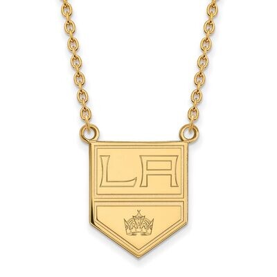 Los Angeles Kings Large Pendant with Chain Necklace 10k Yellow Gold 1Y014KIN-18, MPN: 1Y014KIN-18, …