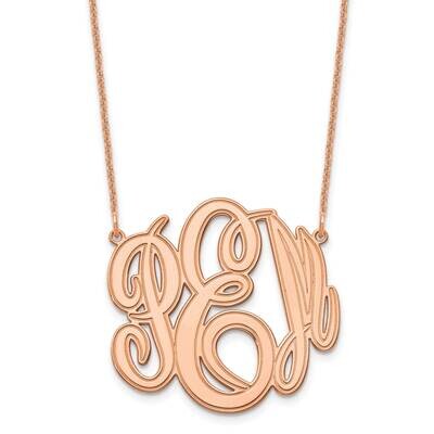 Etched Monogram Necklace 14k Rose Gold XNA889R, MPN: XNA889R,