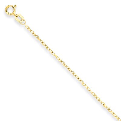 1.15mmCarded Cable Rope Chain 20 Inch 14k Gold 9RY-20, MPN: 9RY-20, 886774406800