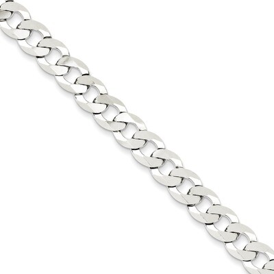 16 Inch 6.8mm Close Link Flat Curb Chain Sterling Silver QLB180-16, MPN: QLB180-16, 886774415208
