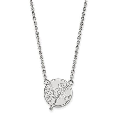 New York Yankees Large Pendant with Chain Necklace 10k White Gold 1W060YAN-18, MPN: 1W060YAN-18, 88…