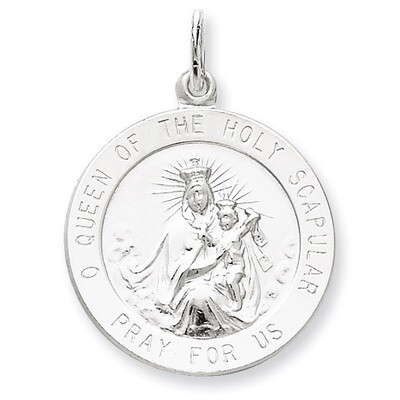 Queen of the Holy Scapular Medal Sterling Silver QC5597, MPN: QC5597, 191101183430