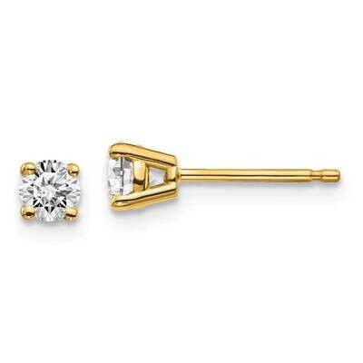 1/3ctw Certified VS/SI D E F Lab Grown Diamond 4-Prong Earrings 14k Yellow Gold EM1006-033C-LD, MPN…