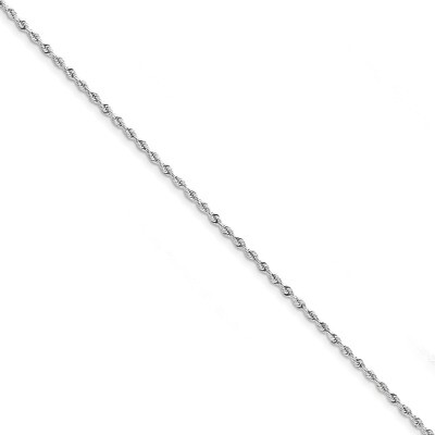 9 Inch 2.25mm Diamond -cut Quadruple Rope Chain 10k White Gold 10WQT018-9, MPN: 10WQT018-9, 1911016…