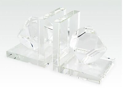 Tizo Crystal Glass Bookend Pair PH660BOK, MPN: PH660BOK,