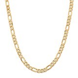 Leslie&#39;s 7.5mm Flat Figaro Chain 24 Inch 14k Gold HB-1297-24, MPN: 1297-24, 191101147661