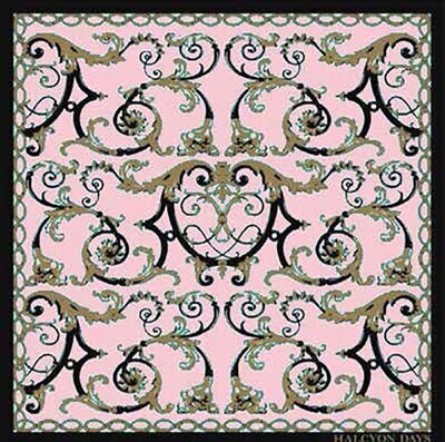 Halcyon Days Wallace Ballustrade Pink 90x90 100% Silk Scarf SAWBA26SS90, MPN: SAWBA26SS90,