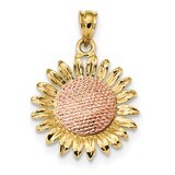 Polished Sunflower Pendant 14k Two-Tone Gold K5976, MPN: K5976, 886774012148