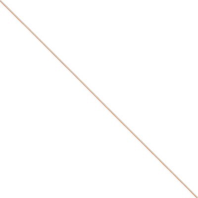 0.84mm Box Link Chain 18 Inch 14k Rose Gold RSC2-18, MPN: RSC2-18, 886774429793