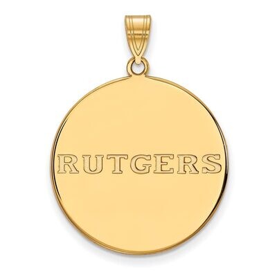 Rutgers x-Large Disc Pendant 14k Yellow Gold 4Y025RUT, MPN: 4Y025RUT, 886774877440