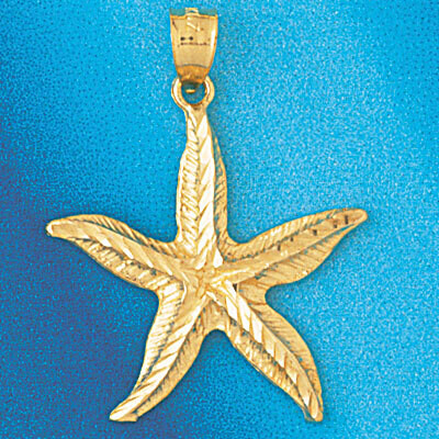 Dazzlers Jewelry Starfish Pendant Necklace Charm Bracelet in Yellow, White or Rose Gold 95, MPN: DZ…