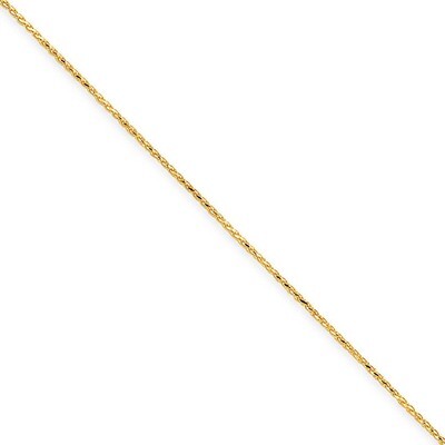 1.2mm Diamond-cut Spiga Chain 7 Inch 14k Gold PEN62-7, MPN: PEN62-7, 886774430454