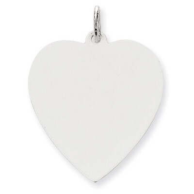 Plain .035 Gauge Engravable Heart Charm 14k White Gold XWM121/35, MPN: XWM121/35, 883957422411