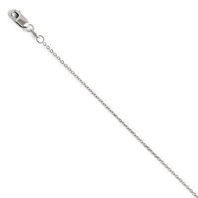 Leslie&#39;s Flat Cable Chain 18 Inch - 14k White Gold HB-1628-18, MPN: 1628-18, 886774559094