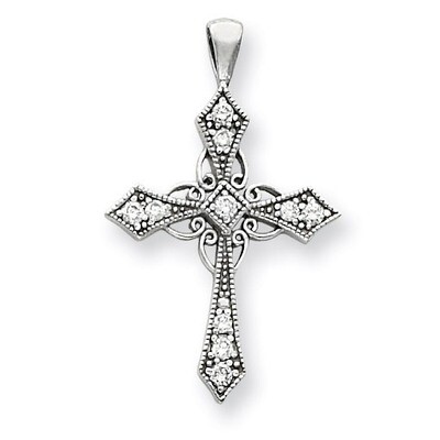 Diamond cross pendant 14k White Gold XP1777WAA, MPN: XP1777WAA, 883957203775