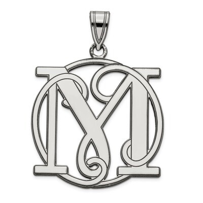 Script Initial M Charm Sterling Silver Fancy  QC8999M, MPN: QC8999M, 191101458606