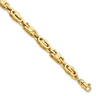 Yellow Polished Fancy Link Men&#39;s Bracelet 14k Gold GB272-8.5, MPN: GB272-8.5, 883957810768