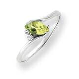 7x3.5mm Marquise Peridot Diamond Ring 14k White Gold Y4746PE_AA, MPN: Y4746PE_AA, 883957606859