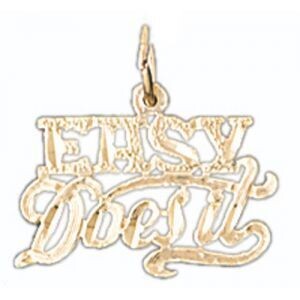 Dazzlers Jewelry Easy Does It Pendant Necklace Charm Bracelet in Yellow, White or Rose Gold 10501, …