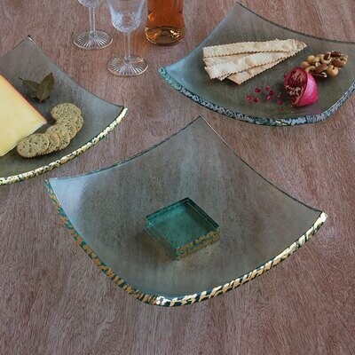 Annieglass Slab Square Pedestal Slab Gold, MPN: HA245G, UPC: