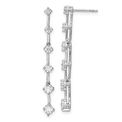 Si1/Si2, G H I, 6 Stone Post Dangle Earrings 14k White Gold Lab Grown Diamond EM9117-100-WLG, MPN: …
