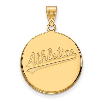 Oakland Athletics Large Disc Pendant Gold-plated Silver GP021ATH, MPN: GP021ATH, 886774925851