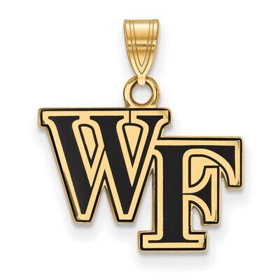 Wake Forest University Small Enamel Pendant Gold-plated Silver GP025WFU, MPN: GP025WFU, 886774929309