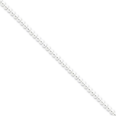 16 Inch 4mm Beaded Box Chain Sterling Silver QK33-16, MPN: QK33-16, 883957956374