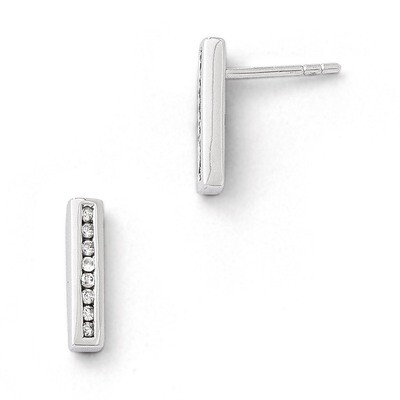 Earrings Sterling Silver Diamond QW293, MPN: QW293, 886774239583