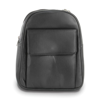 Black Leather Organizer Backpack GM20649, MPN: GM20649,