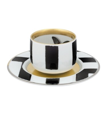 Vista Alegre Christian Lacroix Sol Y Sombra Coffee Cup &amp; Saucer V1, MPN: 21117720,