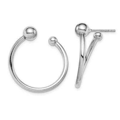 Hoop Post Earrings Sterling Silver Rhodium-plated QE14858, MPN: QE14858, 886774094120